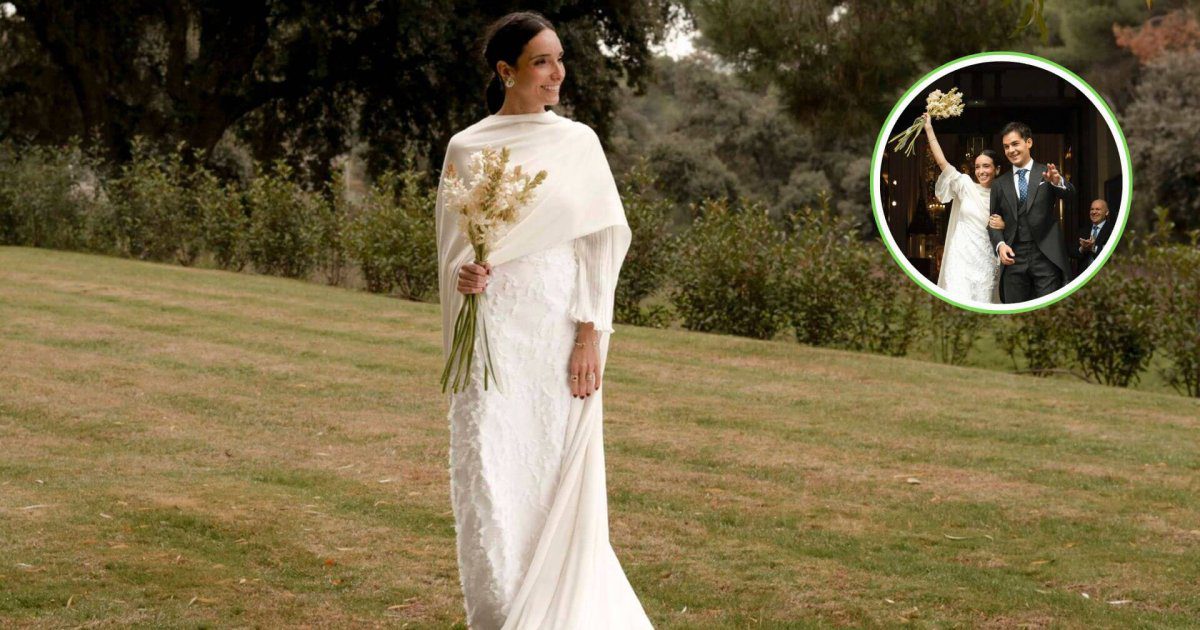 así fue el vestido de novia de Patricia