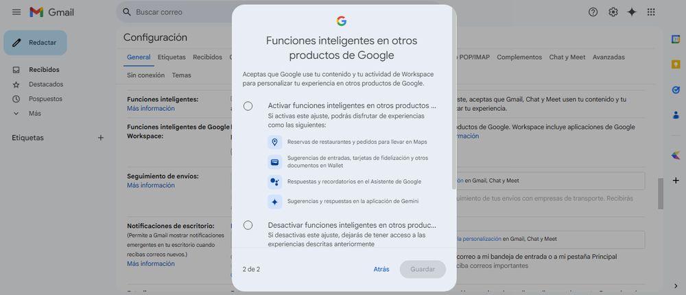 El proceso de desconexión de Google Intelligence