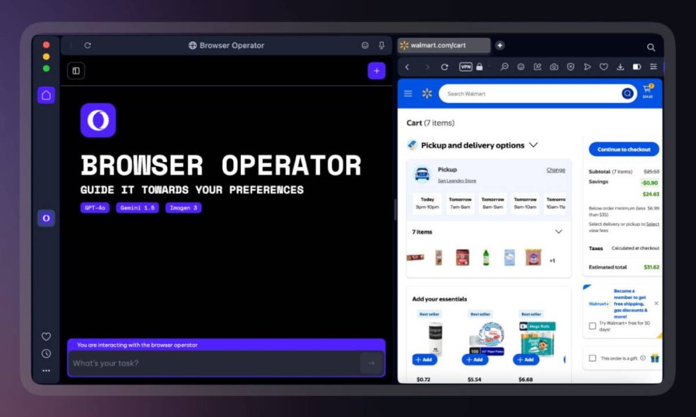 Opera prueba Browser Operator, su agente inteligente