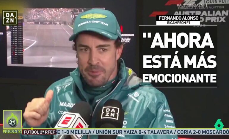 La reacción de Fernando Alonso a la doble salida de pista de los McLaren en Australia