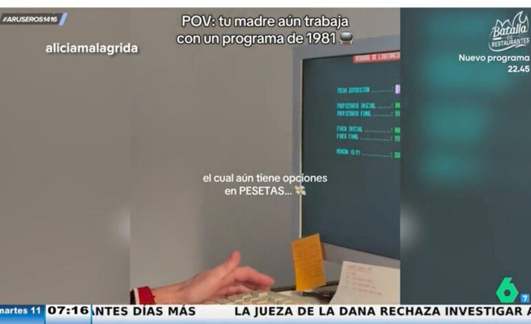 Una madre se viraliza al mostrar cómo trabaja en un ordenador con un programa de 1981