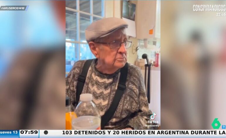 la graciosa reacción viral de un abuelo al ver los pantalones rotos de su nieta