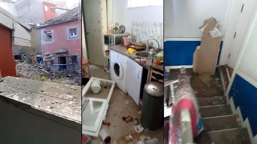 La apocalíptica imagen que se encontraron los vecinos de Mieres afectados por la explosión: "Fue como si estallara una bomba"