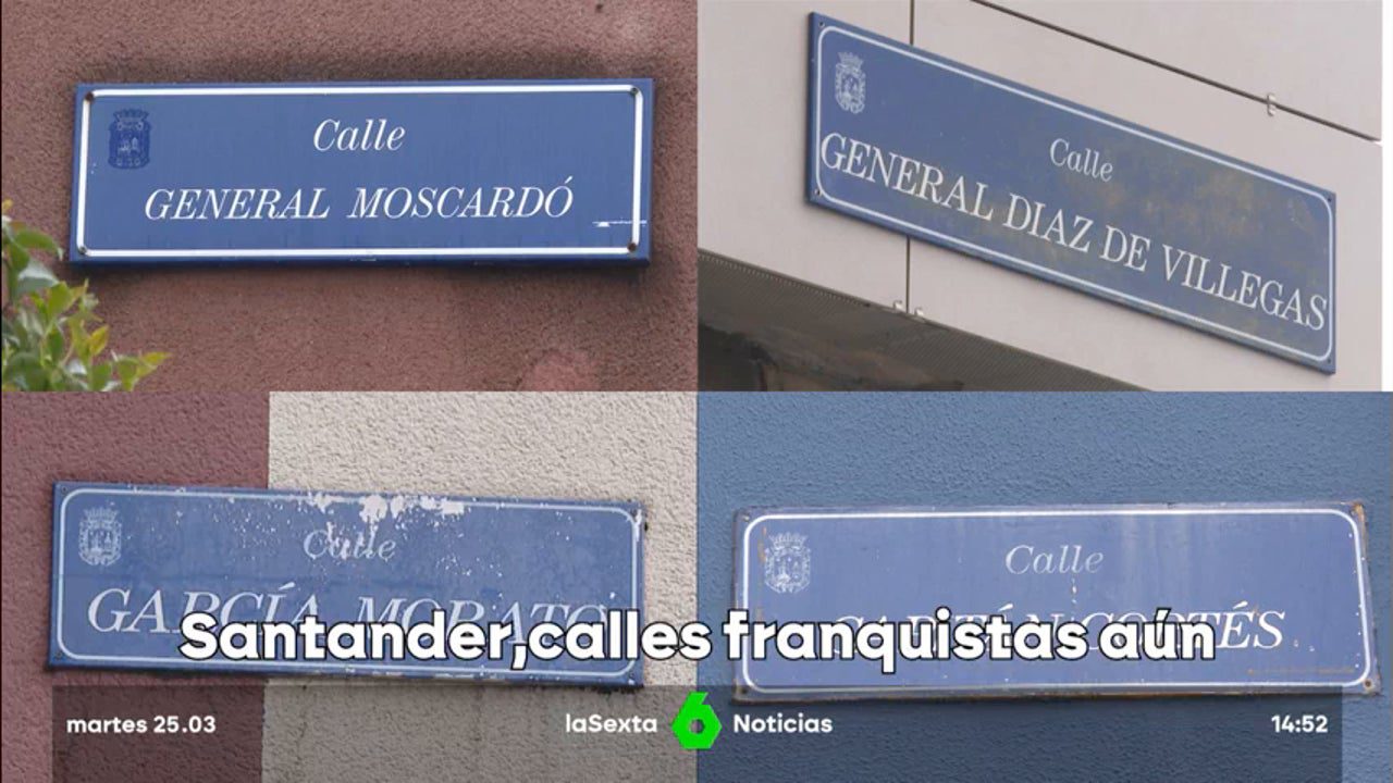 La fiscalía da un mes al Ayuntamiento de Santander para eliminar las placas franquistas que aún siguen en sus calles