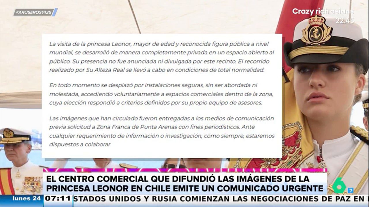 El centro comercial chileno denunciado por la Casa Real por difundir imágenes de Leonor responde: «Fue con fines periodísticos»