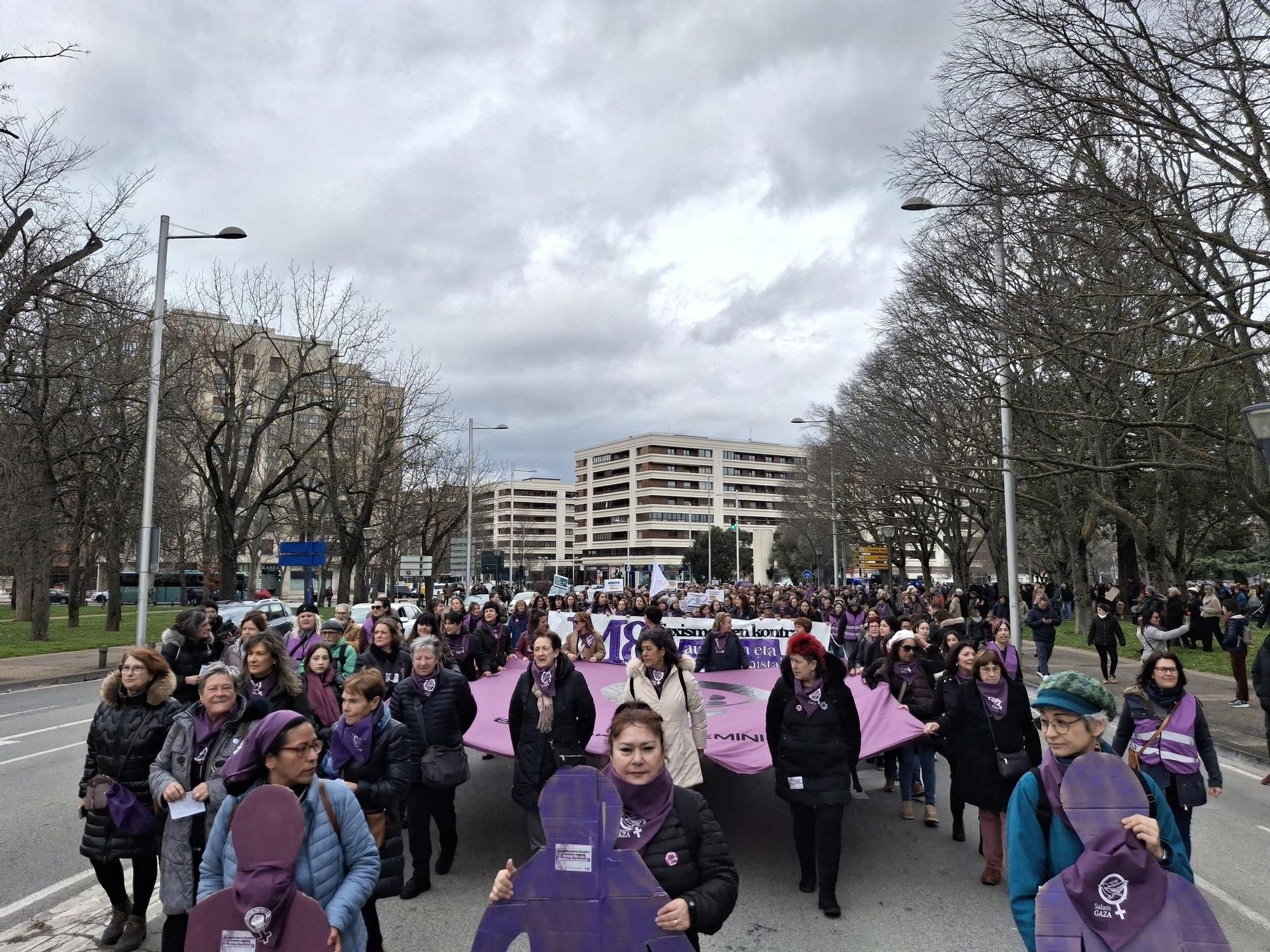 Demostración convocada por el movimiento feminista con motivo de 8 metros, el Día Internacional de la Mujer.