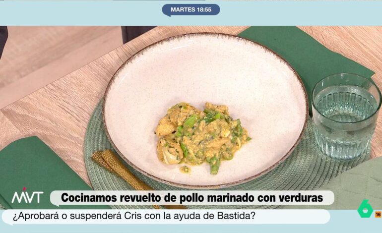 receta de revuelto de pollo y verduras con estrella Michelin