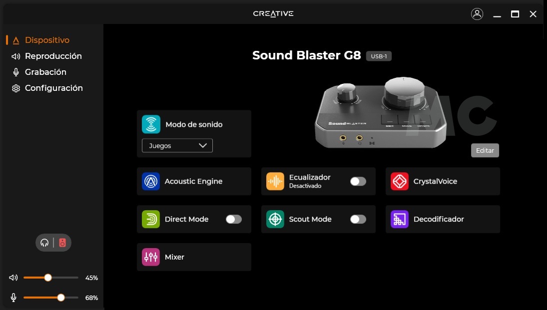 Sound Blaster G8