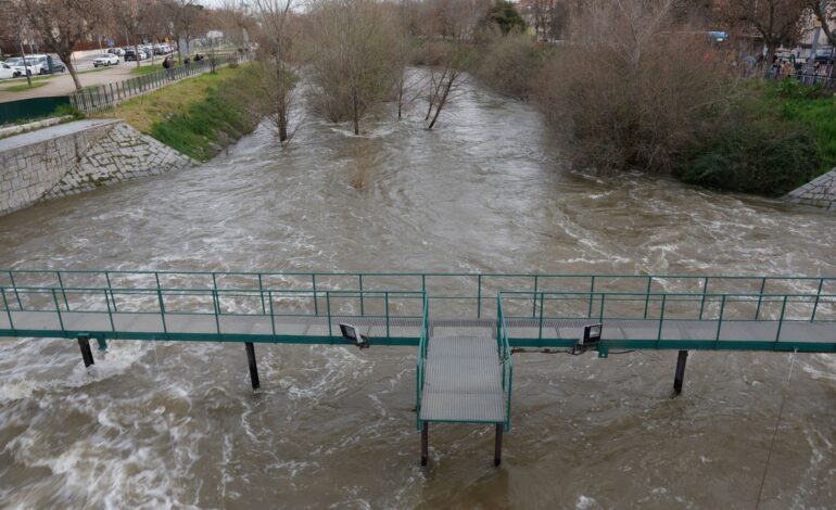 Así baja el río Manzanares por Madrid