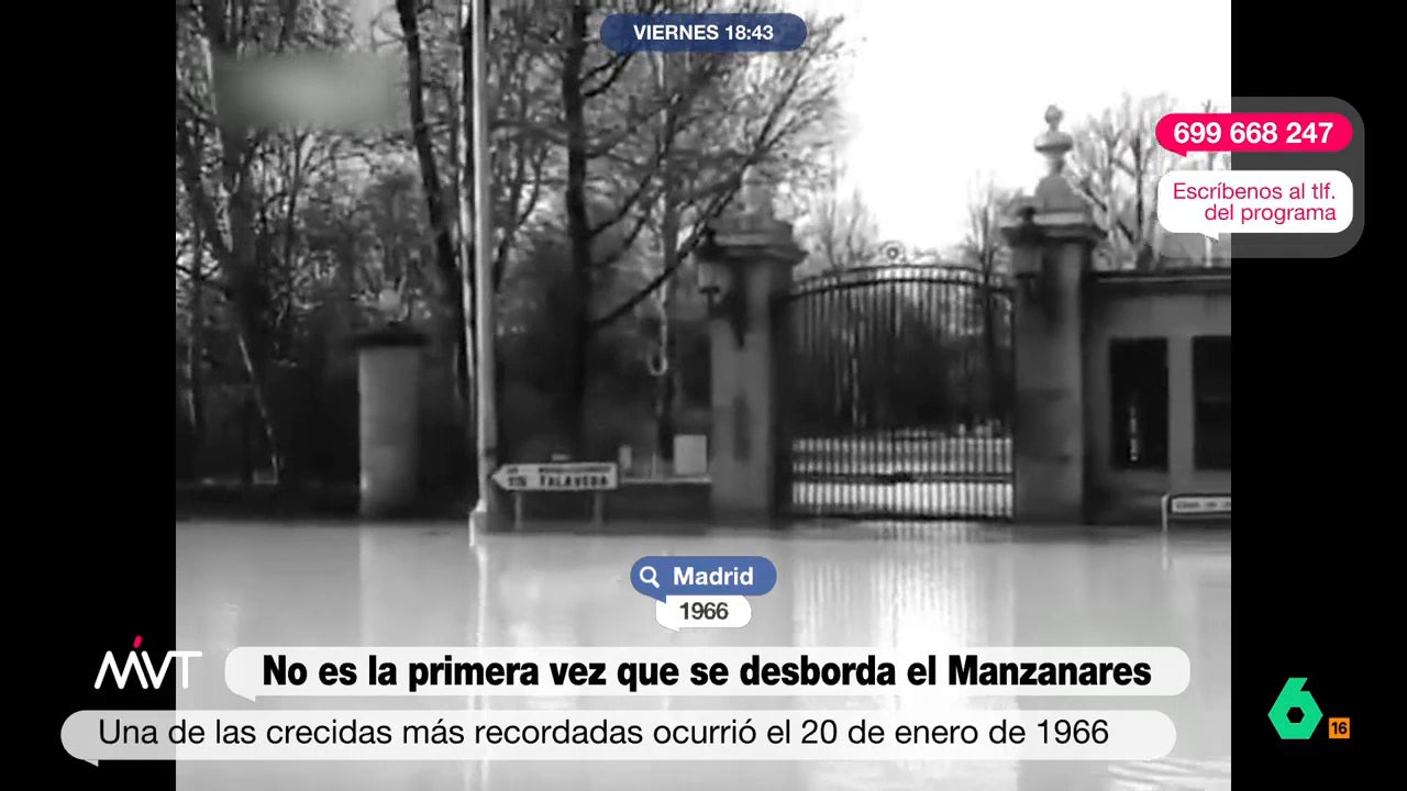 Las impactantes imágenes de la última vez que se desbordó el río Manzanares en Madrid