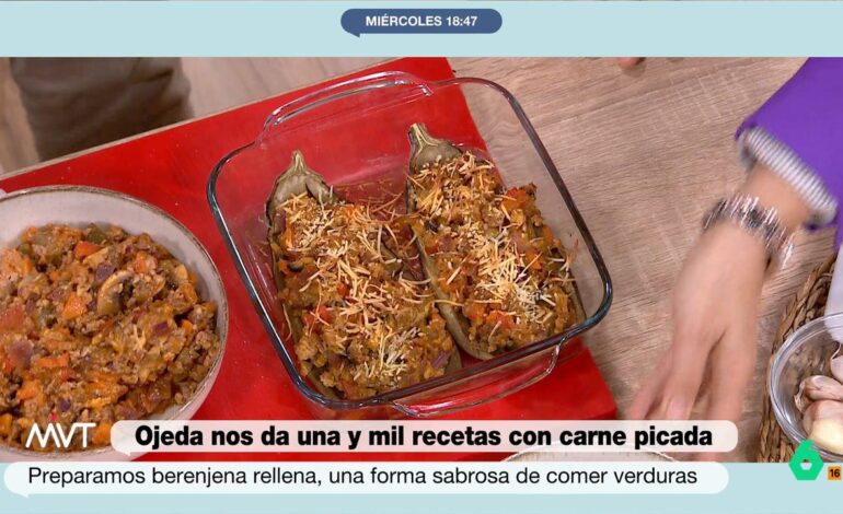 La receta saludable de berenjenas rellenas con carne picada del nutricionista Pablo Ojeda