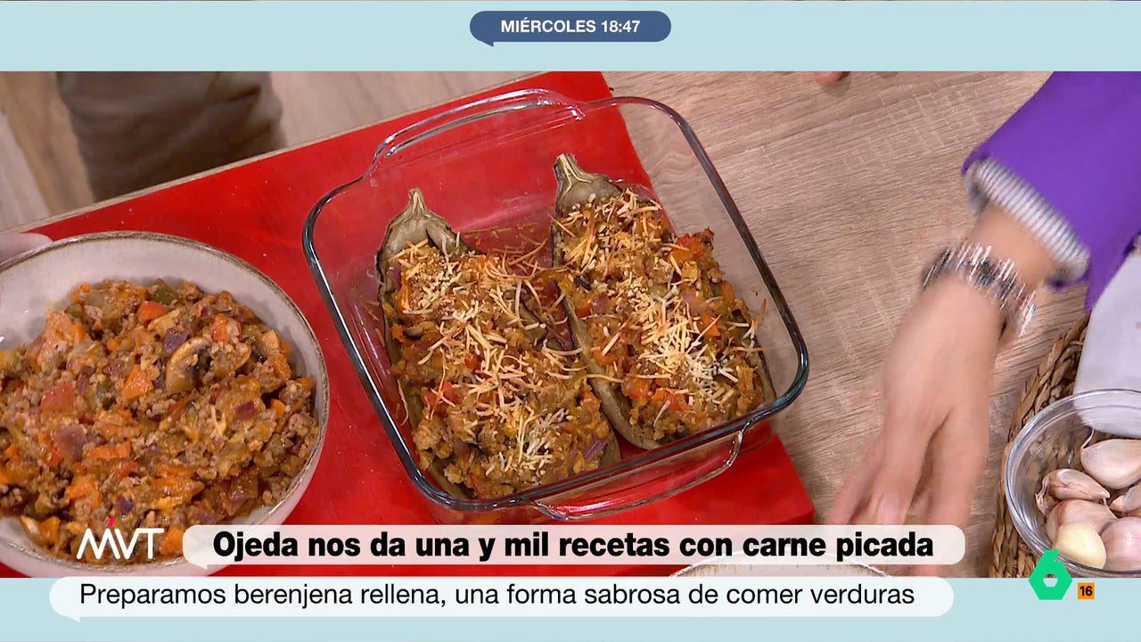 La receta saludable de berenjenas rellenas con carne picada del nutricionista Pablo Ojeda