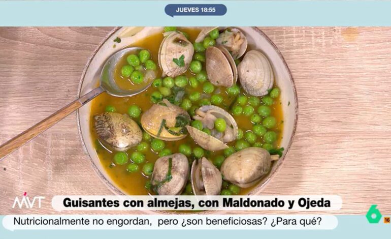 Receta de guisantes con almejas del chef Carlos Maldonado en cuatro pasos