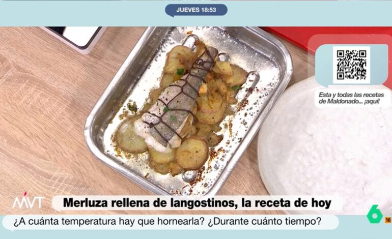 La receta de merluza rellena de langostinos del chef Carlos Maldonado