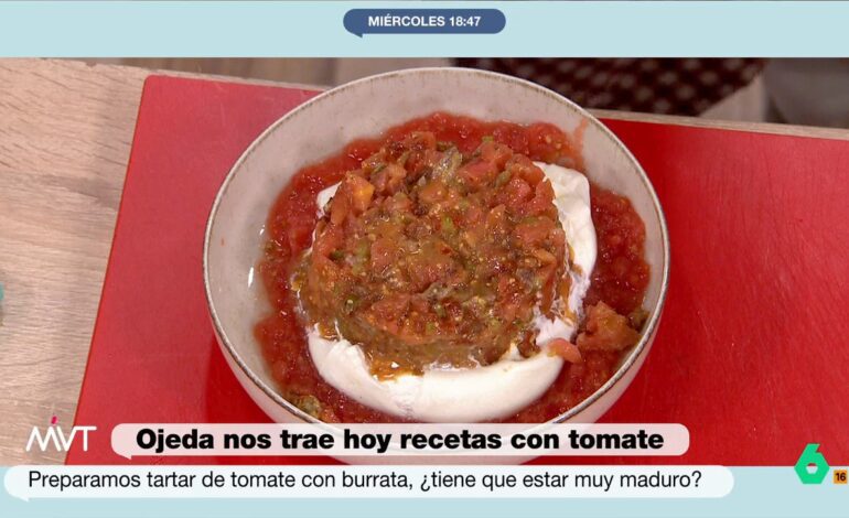 La receta de tartar de tomate y burrata del nutricionista Pablo Ojeda