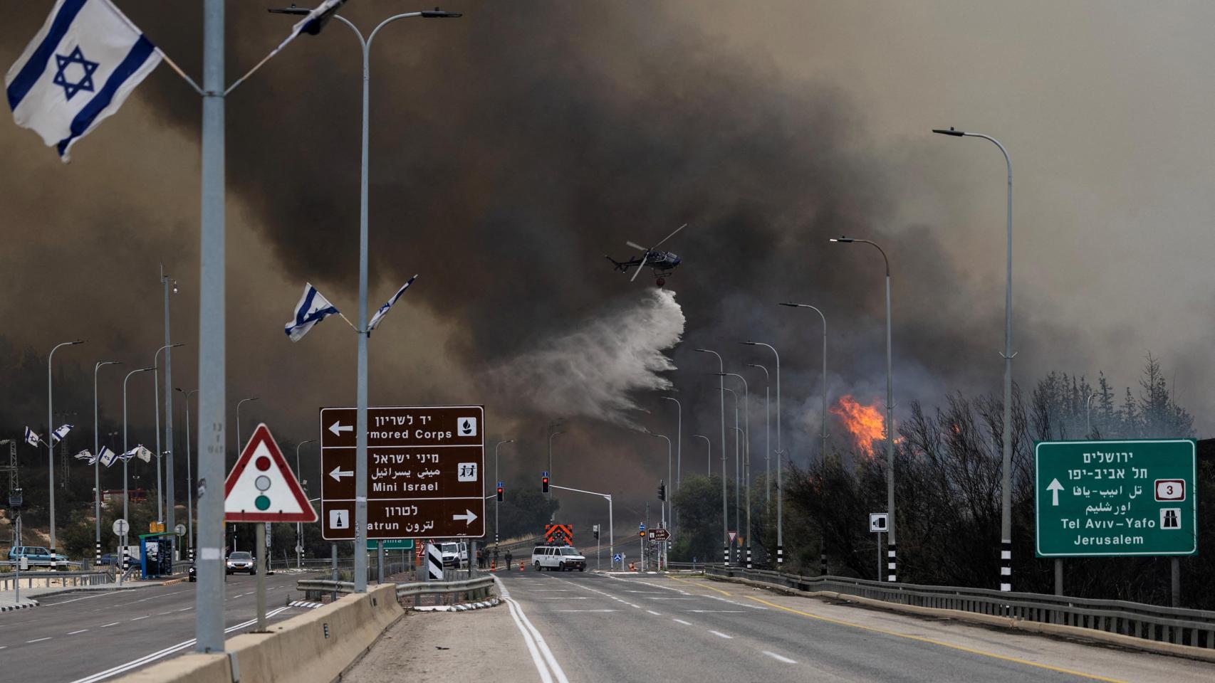 tropas desplegadas, evacuados y carreteras cortadas
