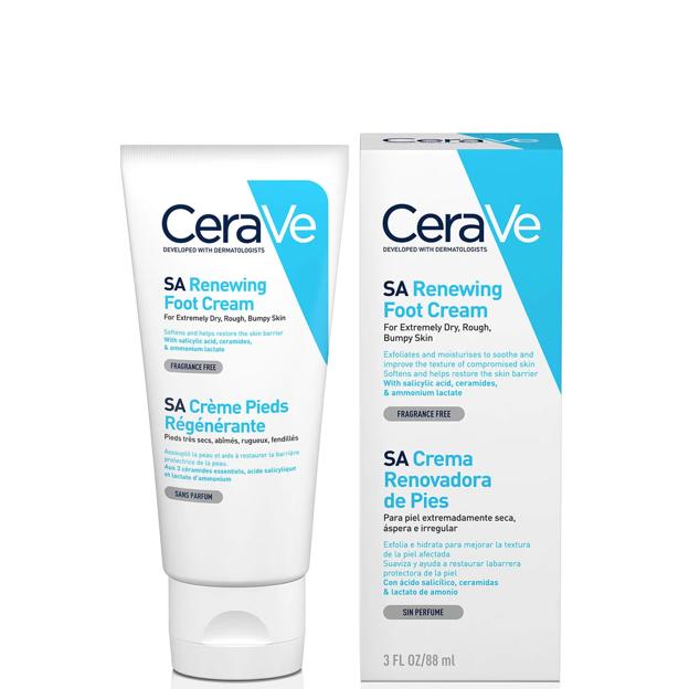 Crema para pies renovando la crema para los pies de Cerave.