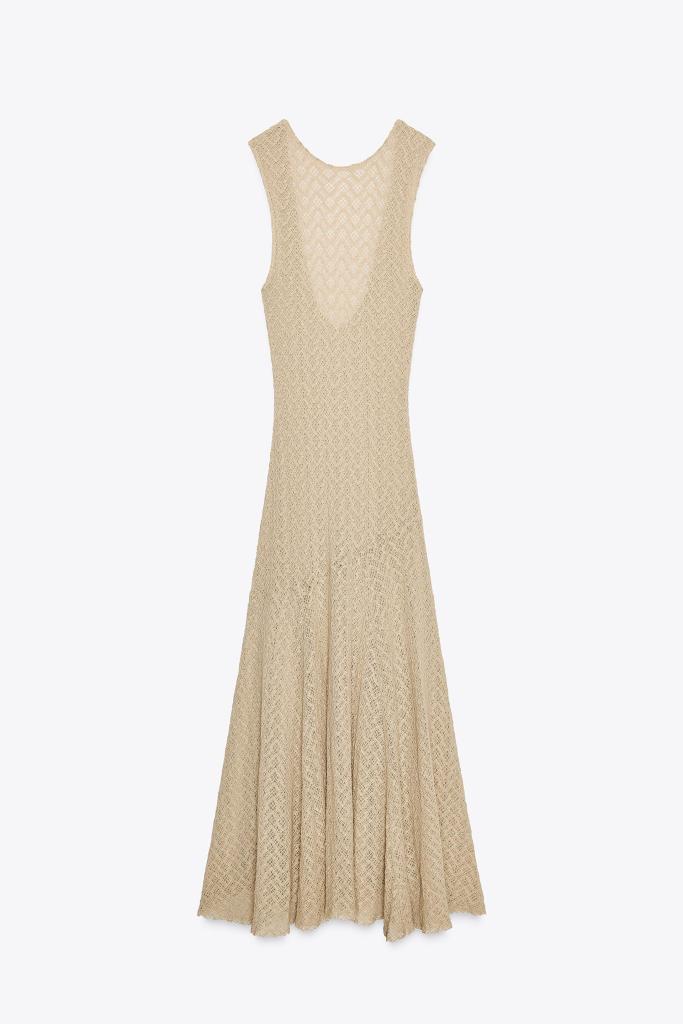 Vestido largo de encaje de Zara