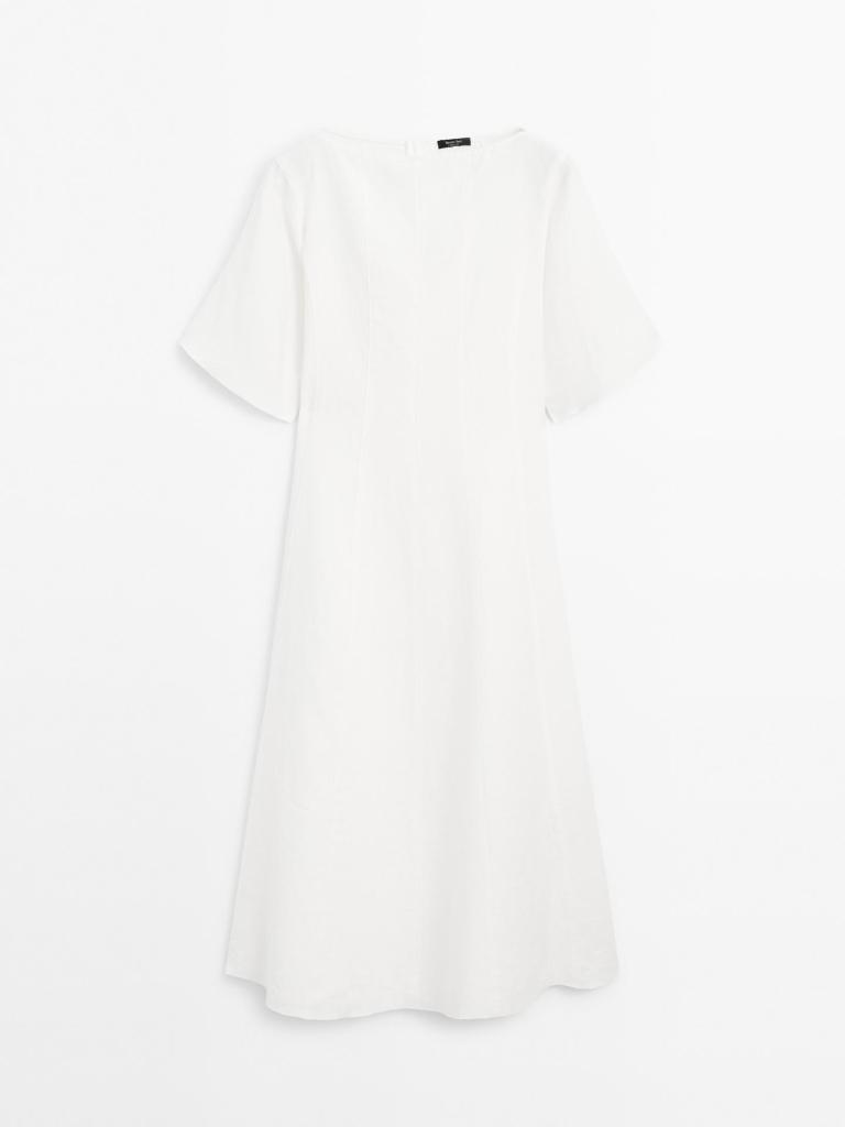 Vestido blanco de Massimo Dutti