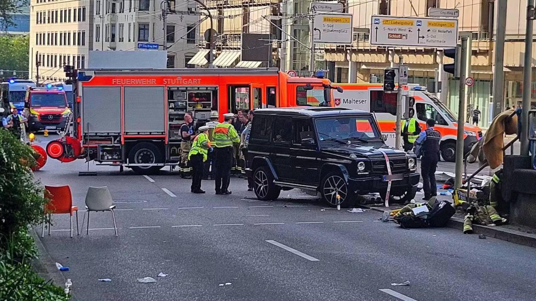 Al menos ocho personas heridas en un atropello múltiple en el centro de la ciudad alemana de Stuttgart