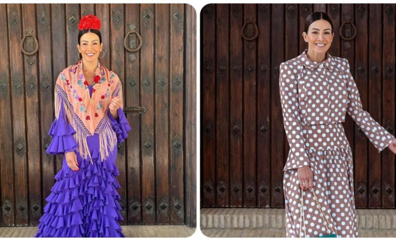 ¿Con o sin lunares? Estos son los dos trajes con los que Virginia Troconis ha deslumbrado en Sevilla