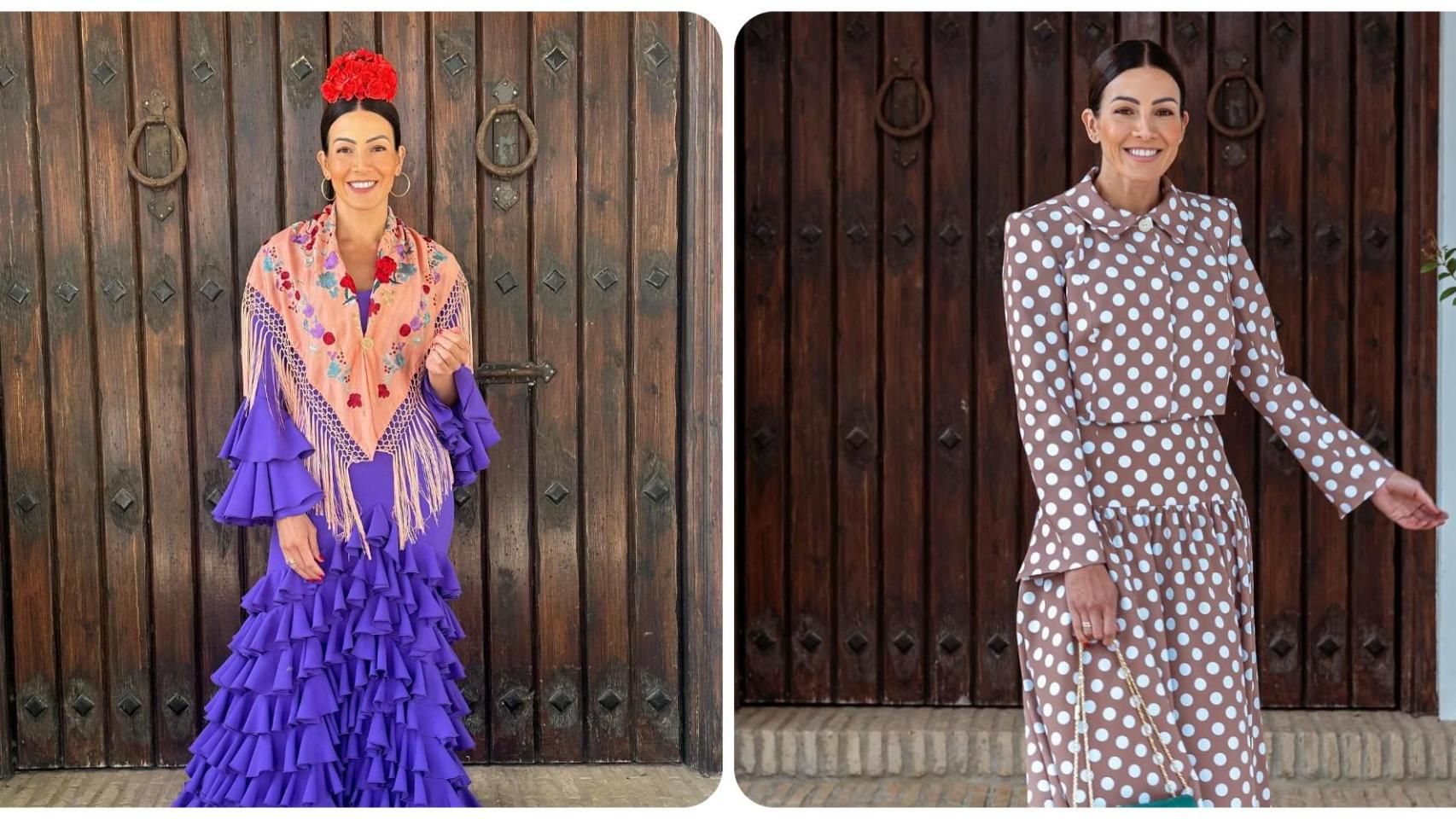 ¿Con o sin lunares? Estos son los dos trajes con los que Virginia Troconis ha deslumbrado en Sevilla