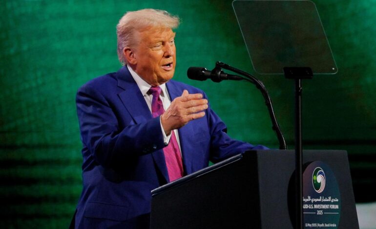 Trump anuncia desde Riad el levantamiento de todas las sanciones impuestas a Siria: «Es su momento de brillar»