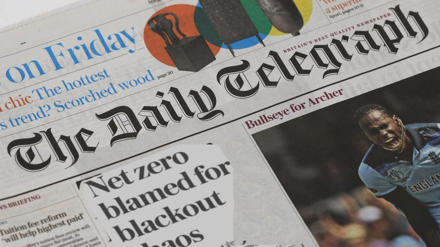 El apagón se debió a un «experimento del Gobierno de España» con las renovables, según el Telegraph