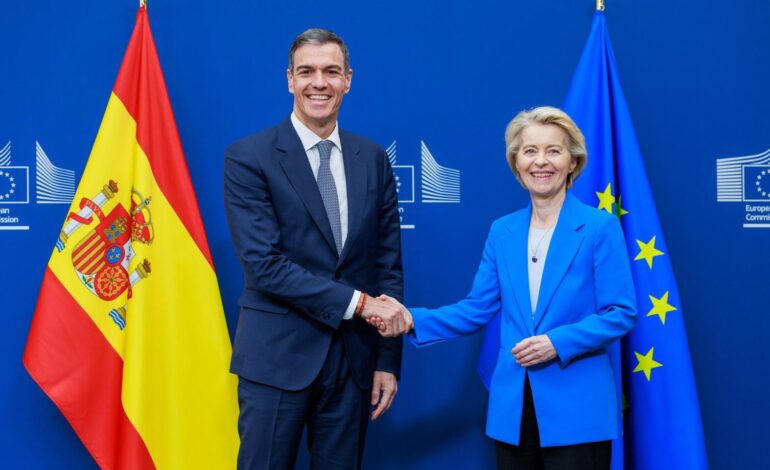 Sánchez aborda con Von der Leyen la guerra de Gaza y los aranceles de Trump el día después del fiasco del catalán