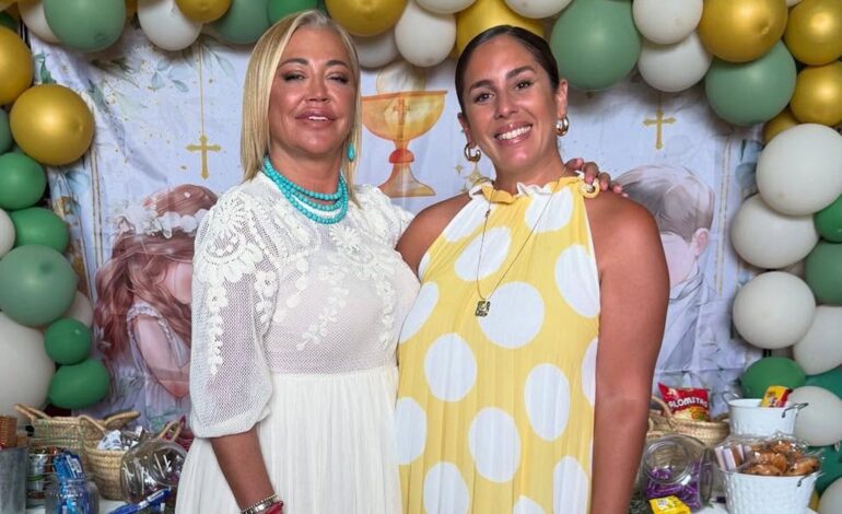Anabel Pantoja y Belén Esteban se reencuentran y disfrutan con la pequeña Alma en una comunión familiar