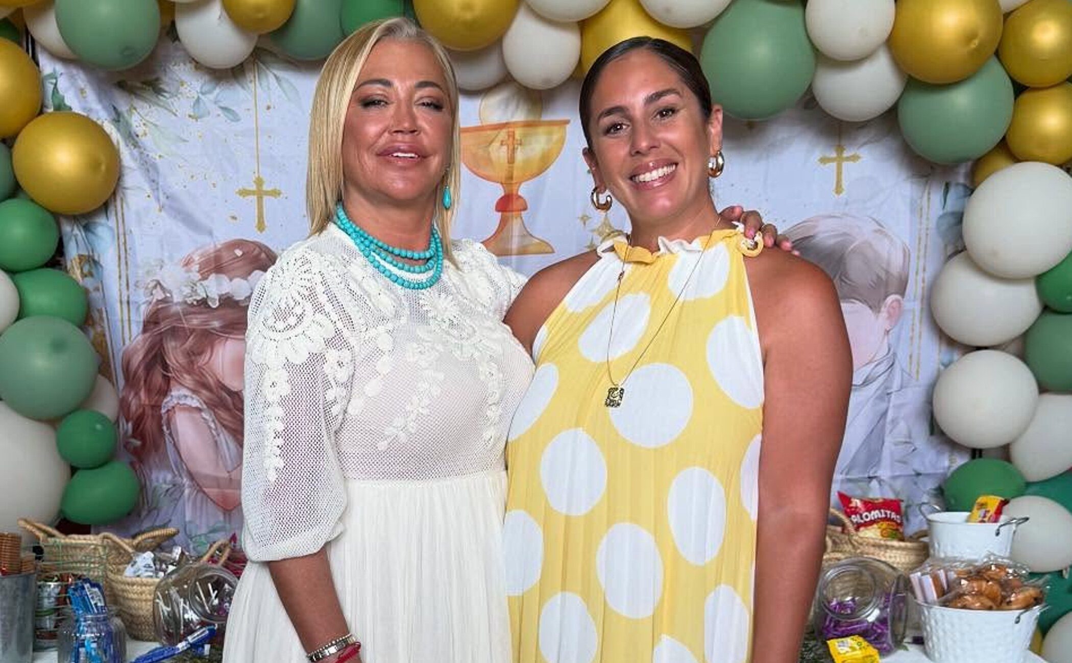 Anabel Pantoja y Belén Esteban se reencuentran y disfrutan con la pequeña Alma en una comunión familiar