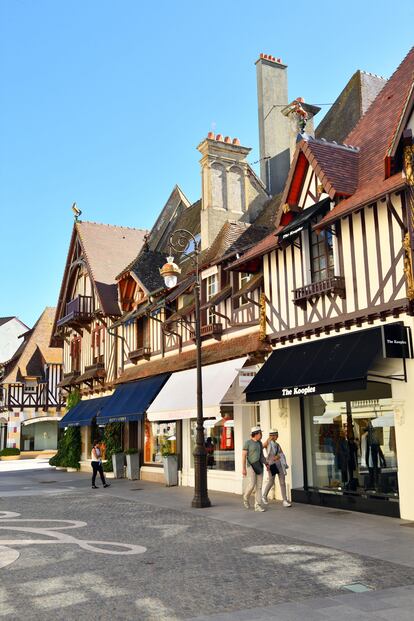 Una calle de Deauville, en el departamento normando de Calvados.
