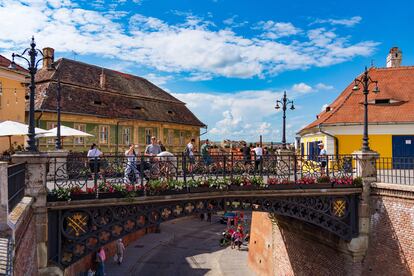 El puente de los Mentirosos en la ciudad de Sibiu (Rumania).
