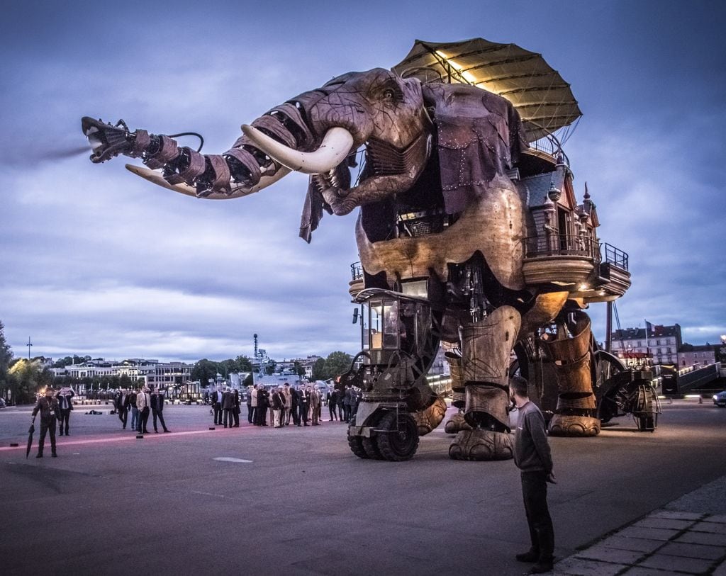  Les Machines de l'île, en Nantes. El gran elefante mecánico es uno de los iconos de la ciudad