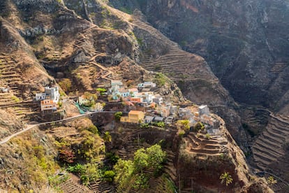 Fontainhas, una localidad de montaña en la isla de Santo Antão.