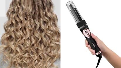 amazon ofertas ultima hora: rizador de cabello con cinco modos de temperatura incluidos.