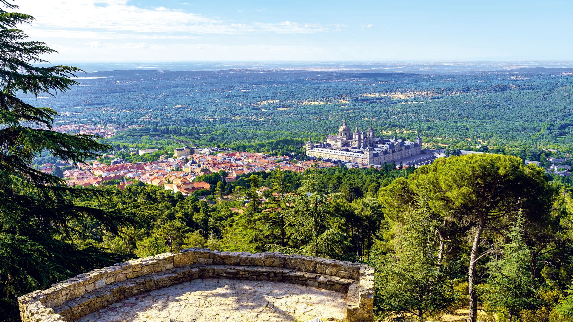 Vistas desde un punto de vista en el monasterio El Escorial