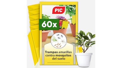 Trampas adhesivas amarillas fuertes para combatir la apariencia de mosquitos.