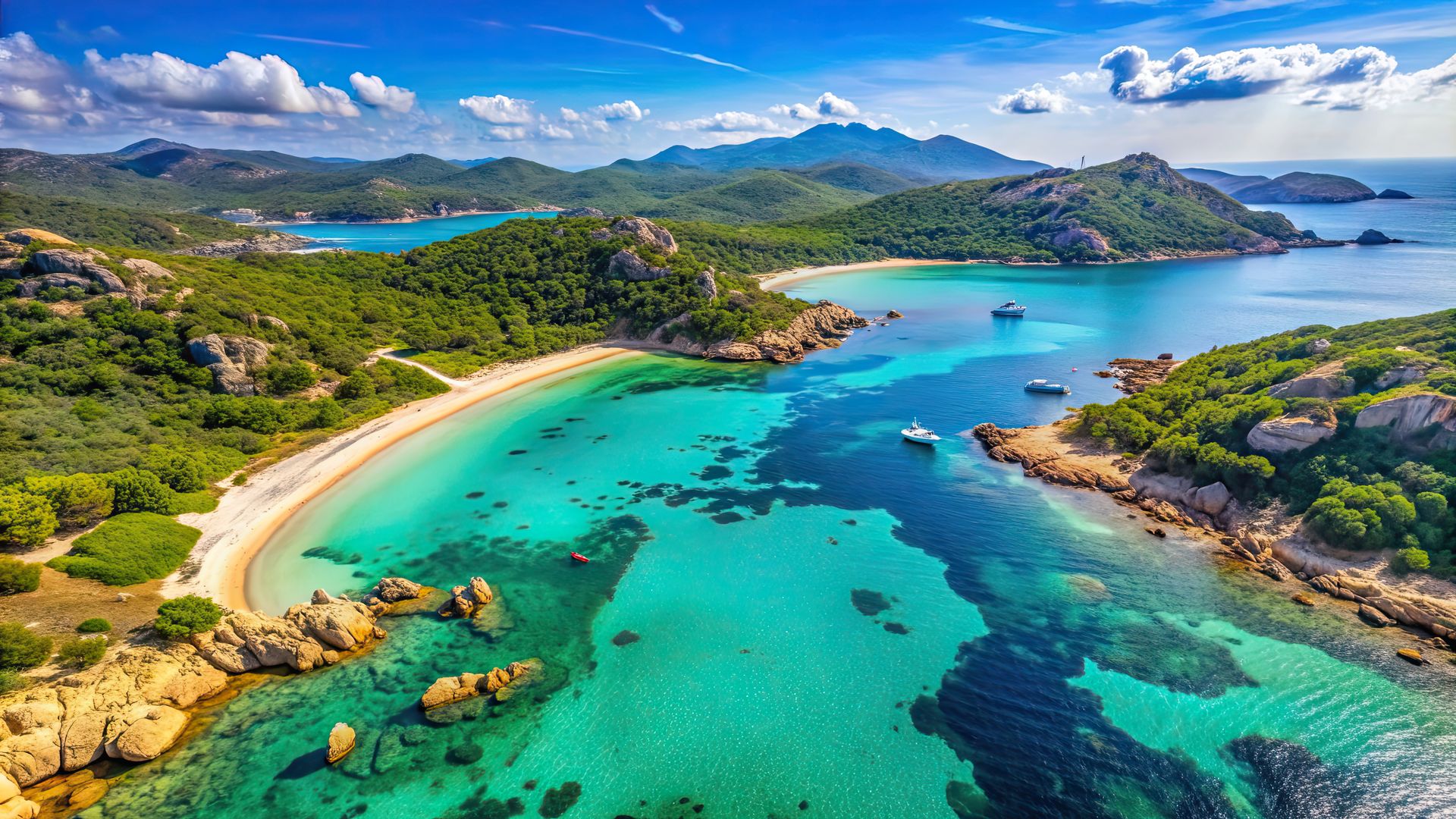 Cala Brandinchi en Sardinia, Italia, elegido de las mejores playas de Europa en 2025