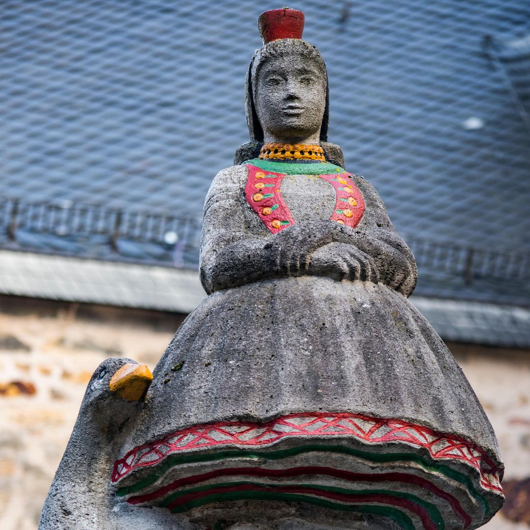 Schwalm Fuente, en la ciudad de Alsfeld, Hesse, Alemania