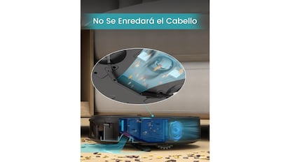 El sistema de este robot de vacío le permite chuparte el cabello más fácilmente.