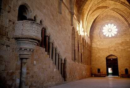 El refrectorio del monasterio Cisterciense de Santa María de Huerta.