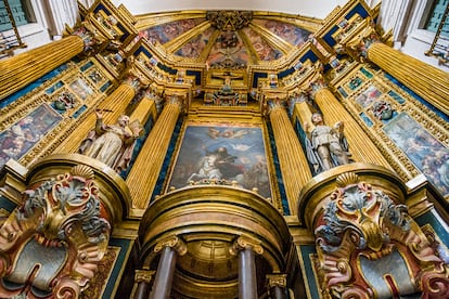 Detalle del altar del monasterio de Uclés.