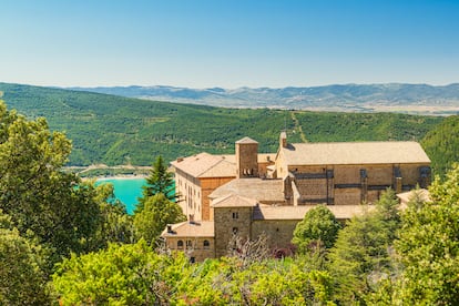 Vista del monasterio de Leyre.