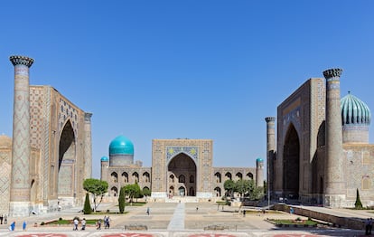 La Gran Plaza de Registro en Samarcanda.
