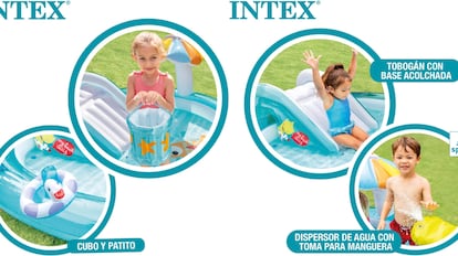 Piscina de manguera de jardín inflable.