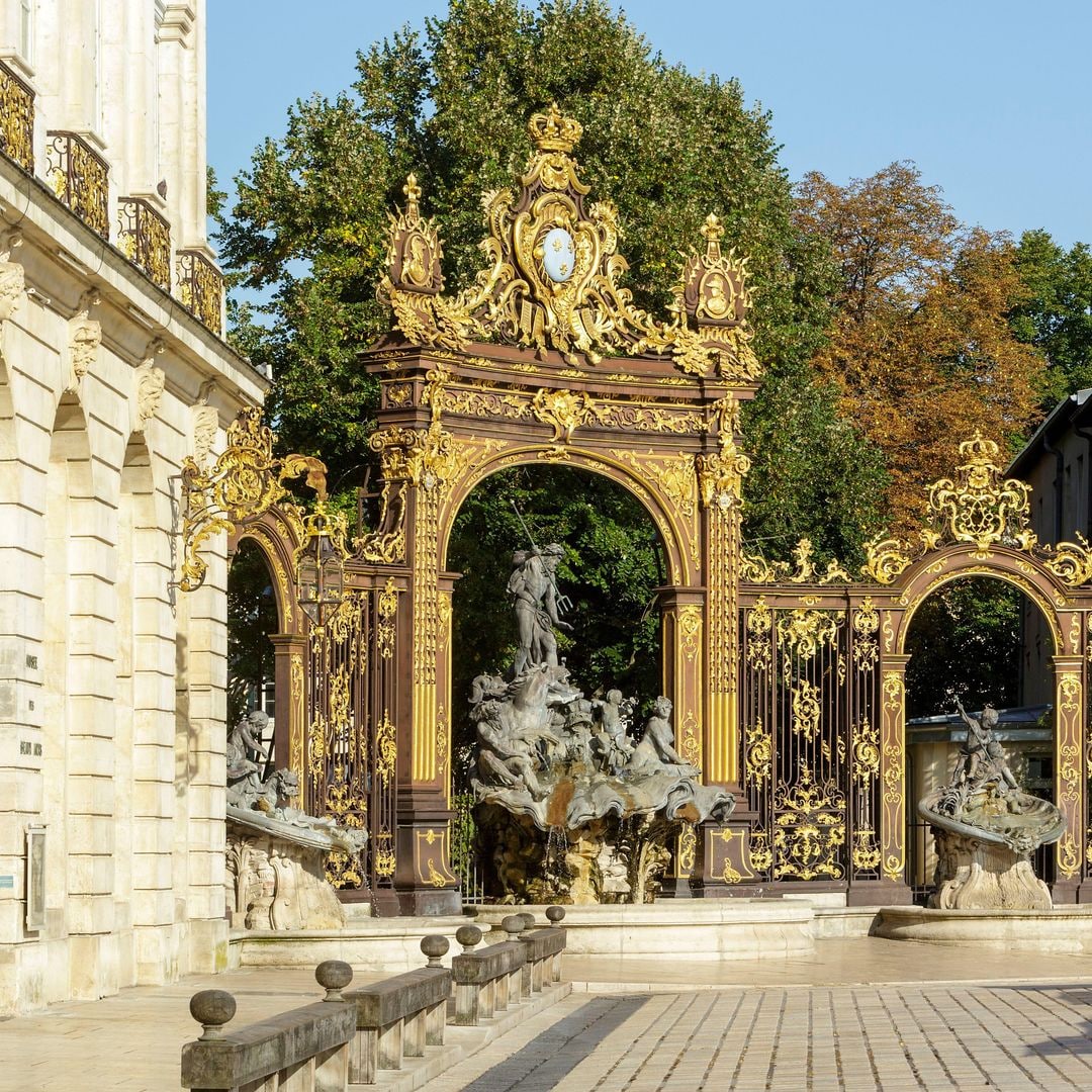 Fuente de Neptuno a Stanislas Square, Nancy, Francia