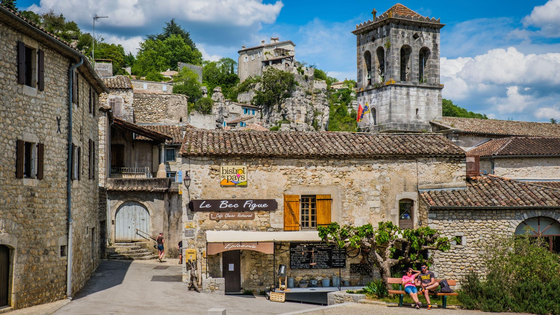 Villa medieval de Labeauume, Reserva Natural de los Ardèche Gorges, Francia