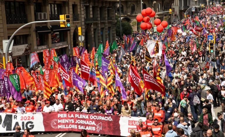 Manifestación del 1 de Mayo, Día del Trabajador, en Barcelona: horario y recorrido
