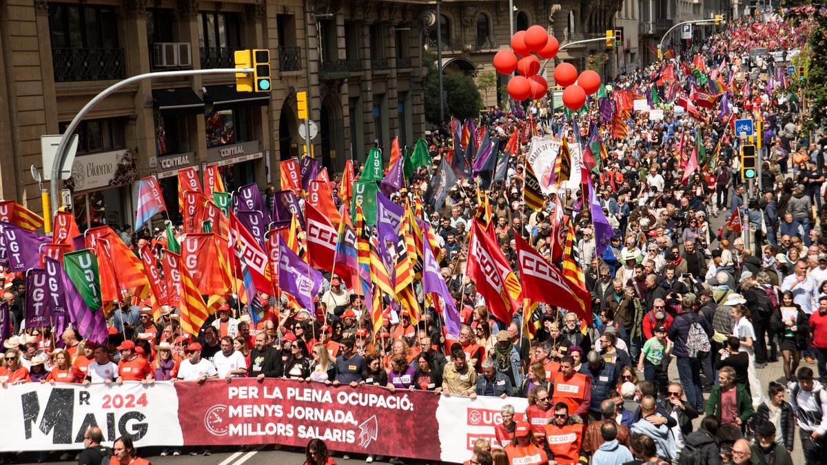 Manifestación del 1 de Mayo, Día del Trabajador, en Barcelona: horario y recorrido
